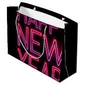 Zoomen in Paarse verloop nieuwjaar Groot Cadeauzakje (Achterkant Gekanteld)