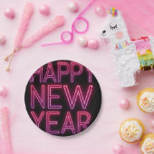 Zoomen in Paarse verloop nieuwjaar Papieren Bordje (Feest)