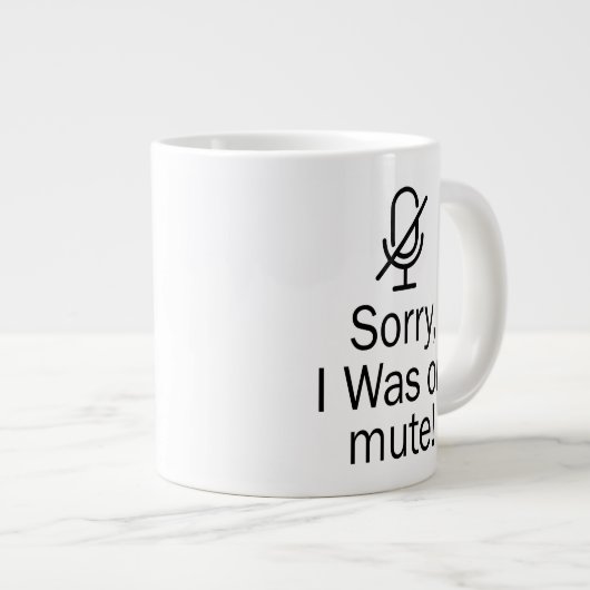 Zoomen/Teams Sorry dat ik op Dempen-videogesprek s Grote Koffiekop (Voorkant rechts)