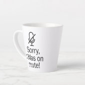 Zoomen/Teams Sorry dat ik op Dempen-videogesprek s Latte Mok (Linkerhoek)