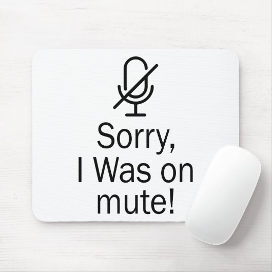 Zoomen/Teams Sorry dat ik op Dempen-videogesprek s Muismat (Met muis)