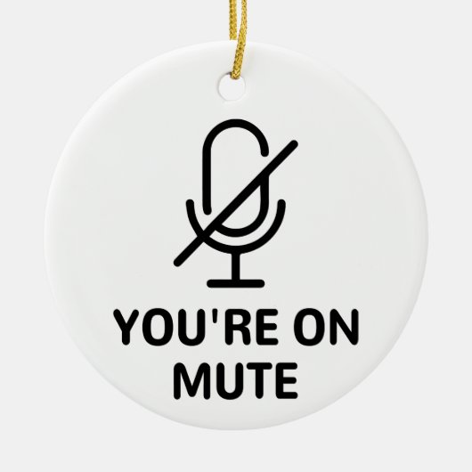 Zoomen/Teams U bent op Dempen Video Call Keramisch Ornament (Voorkant)