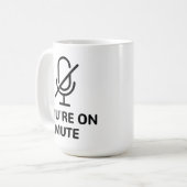 Zoomen/Teams U bent op Dempen Video Call Koffiemok (Voorkant links)