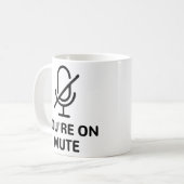 Zoomen/Teams U bent op Dempen Video Call Koffiemok (Voorkant links)