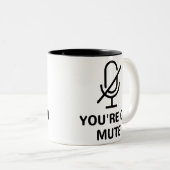 Zoomen/Teams U bent op Dempen Video Call Tweekleurige Koffiemok (Voorkant rechts)