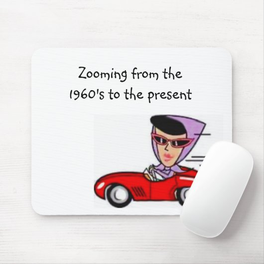 Zoomen uit de jaren zestig muismat (Met muis)