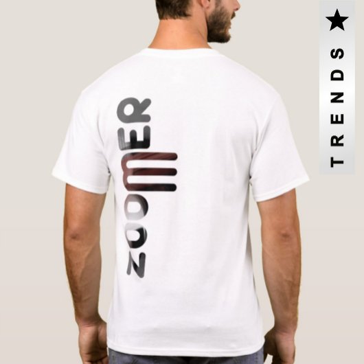 ZOOMER Achterdruk T-shirt Trend Abstract Poedery