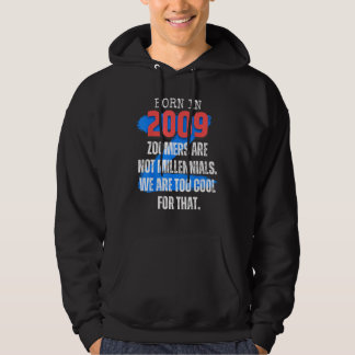 Zoomer Gen Z Geboren in 2009 Humor Sarcasme Manne Hoodie