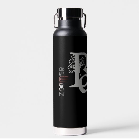 ZOOMER Waterfles Trend Abstract Zwart Poeder (Voorkant)