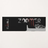 ZOOMER Yoga Mat Abstracte Kunst Grijs Zwart Poeder (Voorkant (horizontaal))