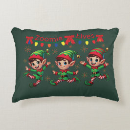 Zoomie Elves Christmas Accent Kussen