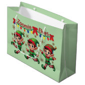 Zoomie Elves Christmas Groot Cadeauzakje (Voorkant Gekanteld)