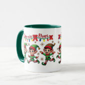 Zoomie Elves Christmas Mok (Voorkant links)