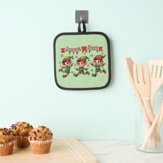 Zoomie Elves Christmas Pannenlap (Insitu(Ophanging))