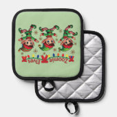 Zoomie Elves Christmas Pannenlap (Voorkant / Achterkant)