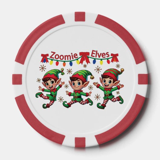 Zoomie Elves Christmas Poker Chips (Voorkant)