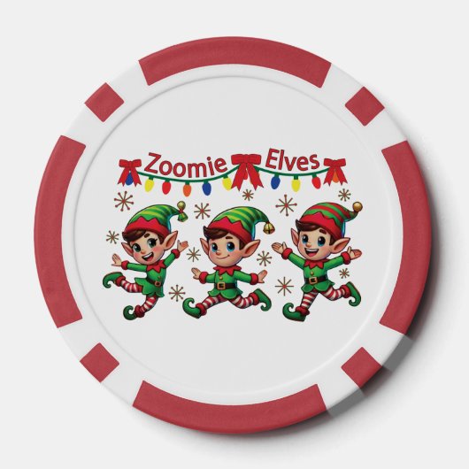 Zoomie Elves Christmas Poker Chips (Achterkant)