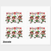 Zoomie Elves Christmas Rechthoekige Sticker (Vel)