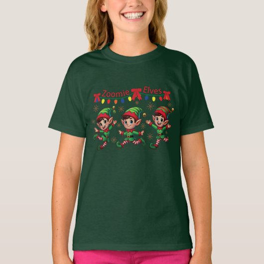 Zoomie Elves Christmas T-shirt (Voorkant)