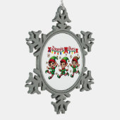 Zoomie Elves Christmas Tin Sneeuwvlok Ornament (Links)