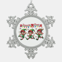 Zoomie Elves Christmas Tin Sneeuwvlok Ornament