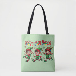 Zoomie Elves Christmas Tote Bag