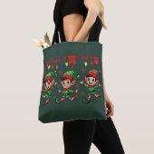 Zoomie Elves Christmas Tote Bag (Dichtbij)