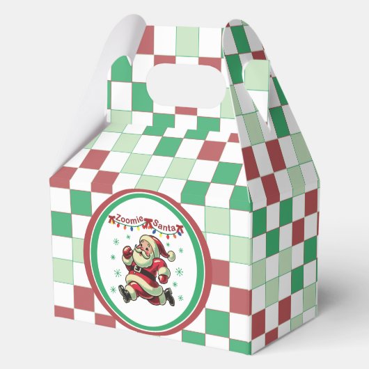 Zoomie Kerstman Kerst Popcorn  Bedankdoosjes (Voorkant)
