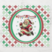 Zoomie Kerstman Kerstmis Bier Etiket (Enkel label)