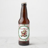 Zoomie Kerstman Kerstmis Bier Etiket (Voorkant)