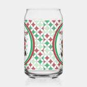 Zoomie Kerstman Kerstmis Blikvorm Glas (Links)