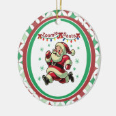 Zoomie Kerstman Kerstmis Keramisch Ornament (Links)