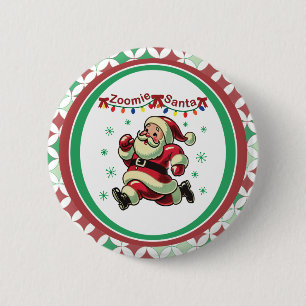 Zoomie Kerstman Kerstmis Ronde Button 5,7 Cm