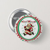 Zoomie Kerstman Kerstmis Ronde Button 5,7 Cm (Voorkant /achterkant)