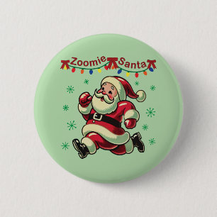 Zoomie Kerstman Kerstmis Ronde Button 5,7 Cm
