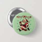 Zoomie Kerstman Kerstmis Ronde Button 5,7 Cm (Voorkant /achterkant)