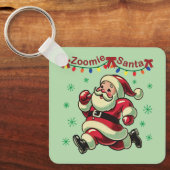 Zoomie Kerstman Kerstmis Sleutelhanger (Voorkant)