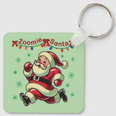 Zoomie Kerstman Kerstmis Sleutelhanger (Achterkant)