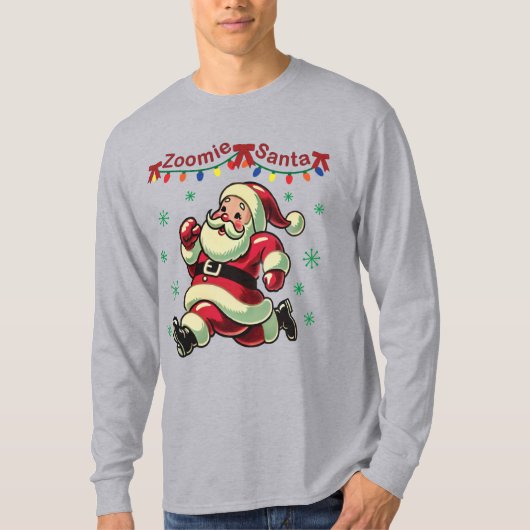 Zoomie Kerstman Kerstmis T-shirt (Voorkant)