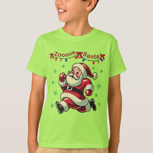 Zoomie Kerstman Kerstmis T-shirt (Voorkant)