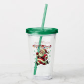 Zoomie Santa Christmas Acryl Drinkbeker (Achterkant)