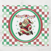 Zoomie Santa Christmas Bier Etiket (Enkel label)