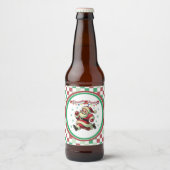 Zoomie Santa Christmas Bier Etiket (Voorkant)