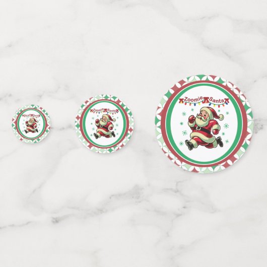 Zoomie Santa Christmas Confetti (Voorkanten)