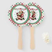 Zoomie Santa Christmas Handwaaier (Voorkant en achterkant)