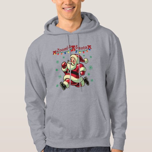 Zoomie Santa Christmas Hoodie (Voorkant)