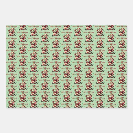 Zoomie Santa Christmas Inpakpapier Vel (Voorkant)