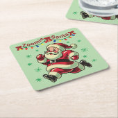 Zoomie Santa Christmas Kartonnen Onderzetters (Schuin)