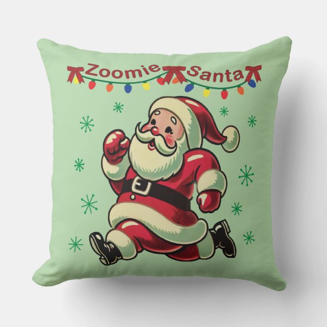 Zoomie Santa Christmas Kussen (Voorkant)