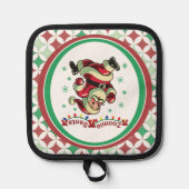 Zoomie Santa Christmas Pannenlap (Voorkant)